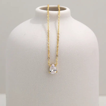 Peridot Water Drop Pendant Necklace